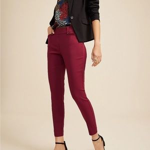 XXL Red Dress Pants Bengaline Skinny Ankle
